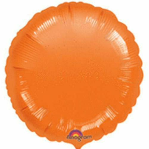Mayflower Distributing BALLOONS 060 17" Orange Metallic Circle Foil