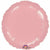 Mayflower Distributing BALLOONS 061 17" Pastel Pink Metallic Pearl Circle Foil