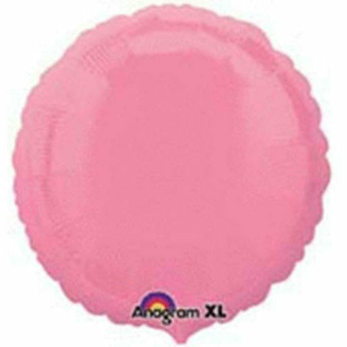 Mayflower Distributing BALLOONS 062 17" Bright Bubblegum Pink Circle Foil
