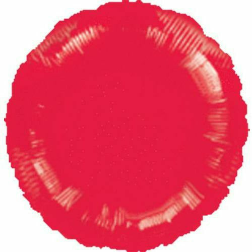 Mayflower Distributing BALLOONS 063 17&quot;Red Metallic Circle Foil