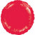 Mayflower Distributing BALLOONS 063 17"Red Metallic Circle Foil