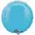 Mayflower Distributing BALLOONS 066 17" Caribbean Blue Circle Foil