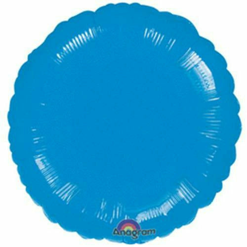 Mayflower Distributing BALLOONS 067 17" Blue Metallic Circle Foil