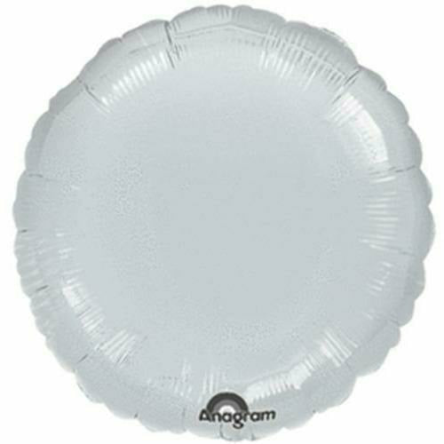 Mayflower Distributing BALLOONS 072 17&quot; Silver Metallic Circle Foil