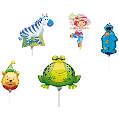 Mayflower Distributing BALLOONS 14&quot; Air Filled - Character Balloons On A Stick