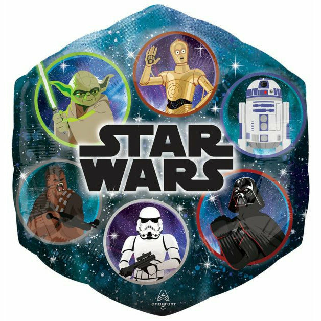 Mayflower Distributing BALLOONS 163A Star Wars Galaxy Group Foil Balloon 23&quot;