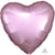 Mayflower Distributing BALLOONS 17" Metallic Pearl Pastel Pink Heart Foil Balloon