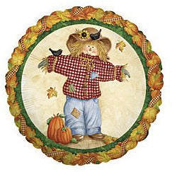 Mayflower Distributing BALLOONS 18&quot; Scarecrow With Crows In An Autumn Field Foil Balloon