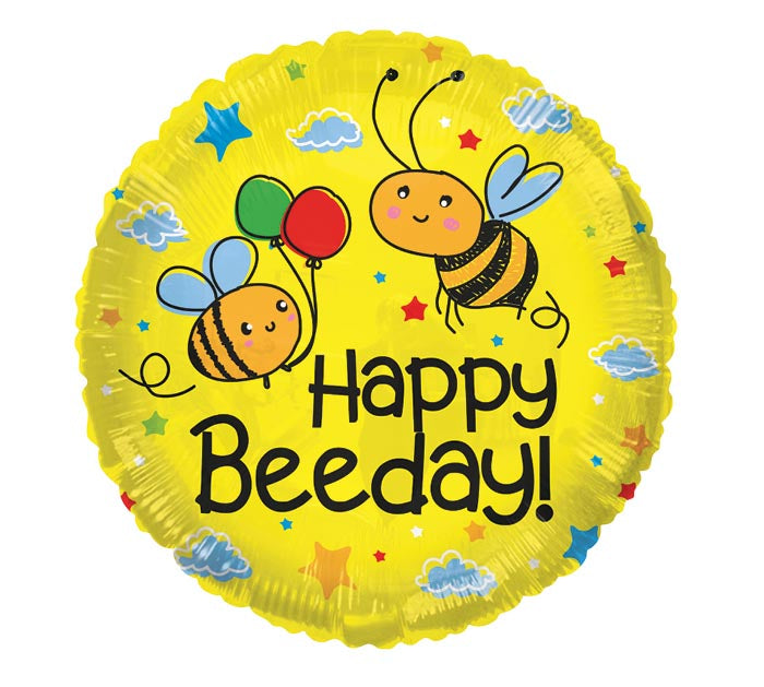 Mayflower Distributing BALLOONS 261 17&quot; Happy BeeDay Foil Balloon