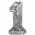 Mayflower Distributing BALLOONS 51" Balloon Form Number 1 - Silver