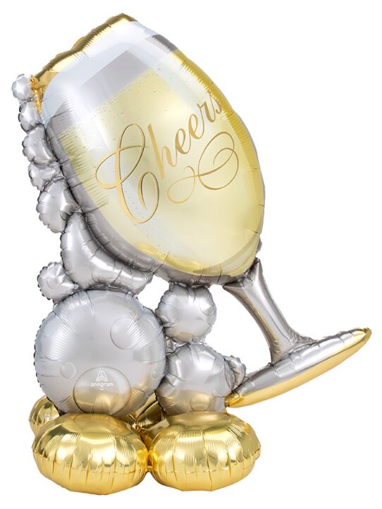 Mayflower Distributing Balloons 51" Bubbly Wine Glass Airloonz Baloon