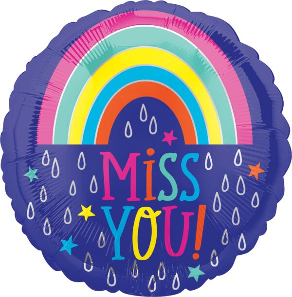 Mayflower Distributing BALLOONS 548 17" Miss You Raindrops Foil Balloon