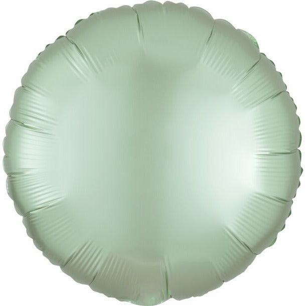 Mayflower Distributing BALLOONS 57 17" Luxe Mint Green Round Foil Balloon