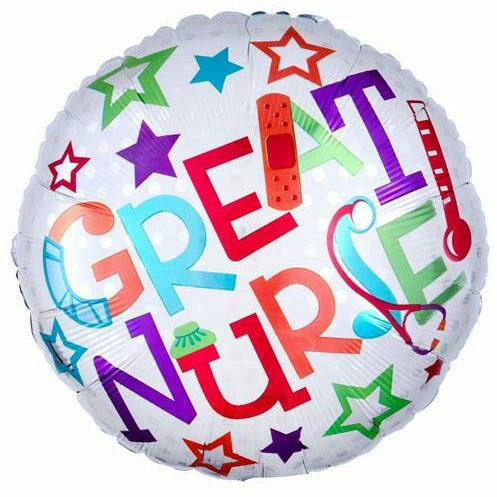 Mayflower Distributing BALLOONS 579 17&quot;  Stars Great Nurse Foil