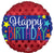 Mayflower Distributing BALLOONS 644 18" Satin Happy Birthday Banner Foil Balloon