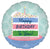 Mayflower Distributing BALLOONS 646 18" Satin Happy Birthday Cake Foil Balloon