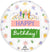 Mayflower Distributing BALLOONS 650 18" Happy Birthday Cake Slice Clearz Balloon