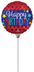 Mayflower Distributing BALLOONS 9" Satin Happy Birthday Banner Balloon On A Stick