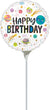 Mayflower Distributing BALLOONS 9" Smile Galaxy Happy Birthday Balloon On A Stick