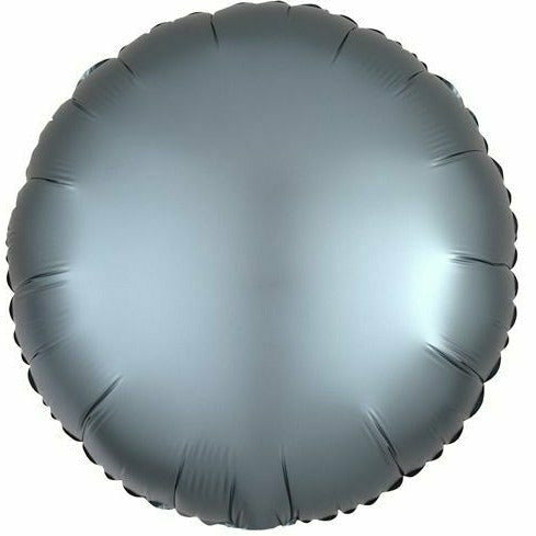 Mayflower Distributing BALLOONS A002 17&quot; Steel Blue Circle Foil