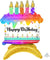 Mayflower Distributing BALLOONS A004  18" Standing Birthday Cake - Air Fill Only Balloon