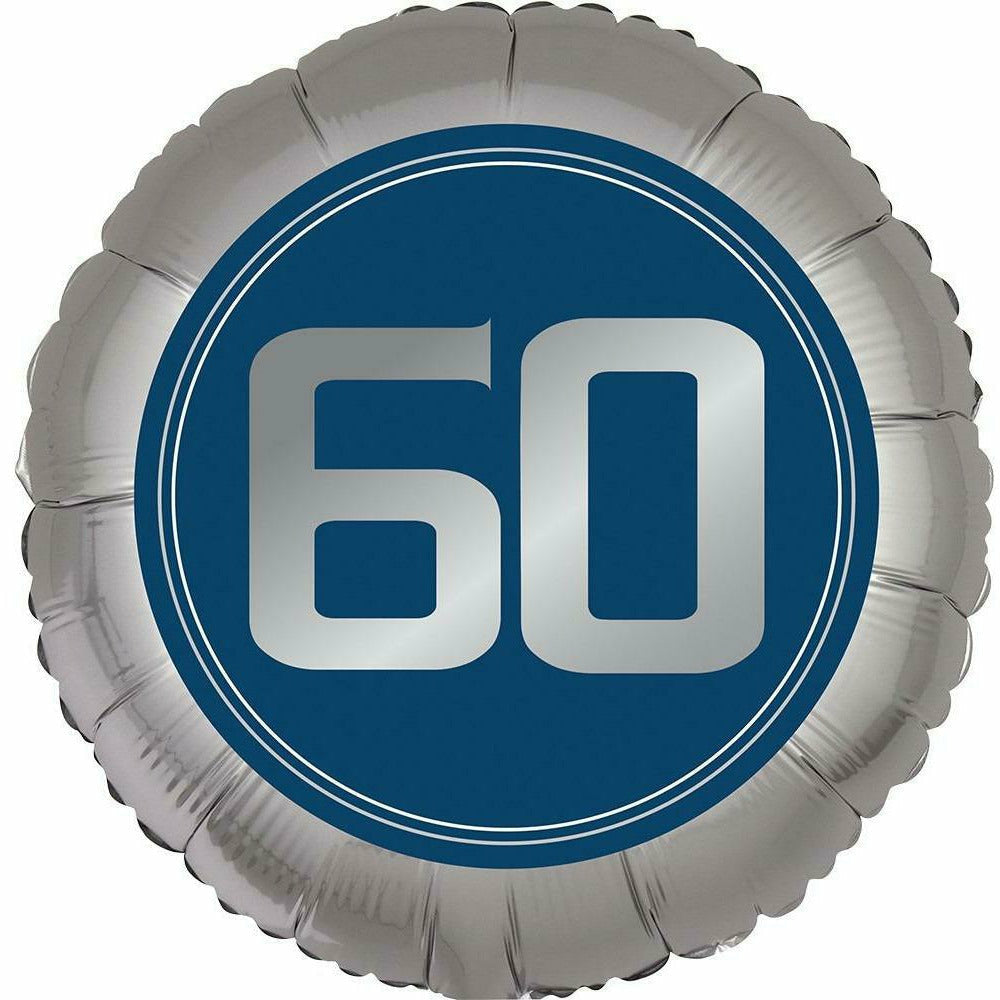 Mayflower Distributing BALLOONS A008 18" Happy Birthday 60th Man Foil