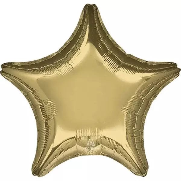 Mayflower Distributing BALLOONS C015 18&quot; White Gold Star Foil