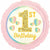 Mayflower Distributing BALLOONS D003 17" Girl 1st Birthday Pink/Gold Foil