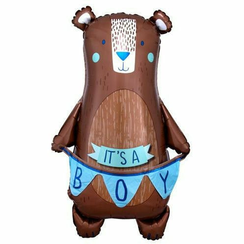 Mayflower Distributing BALLOONS D004 34"  We Can Bearly Wait It's a Boy Jumbo Foil