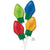 Mayflower Distributing BALLOONS E005 22" Christmas Light Bulb Foil Balloon Bouquet - 4 Piece