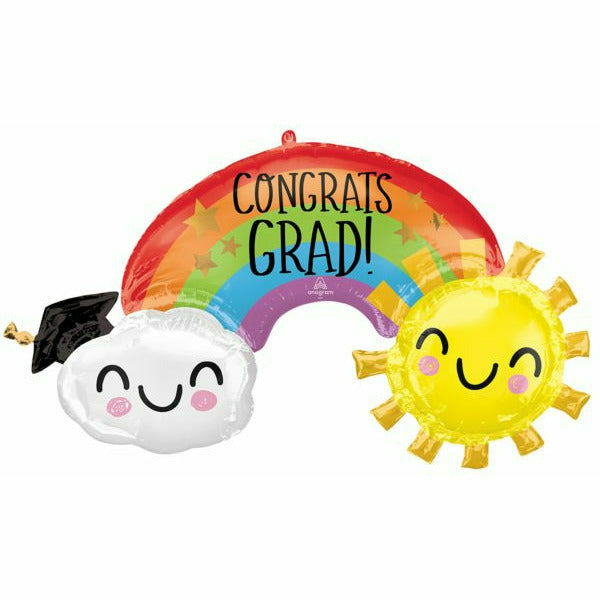 Mayflower Distributing BALLOONS E017 41" Congrats Grad Rainbow