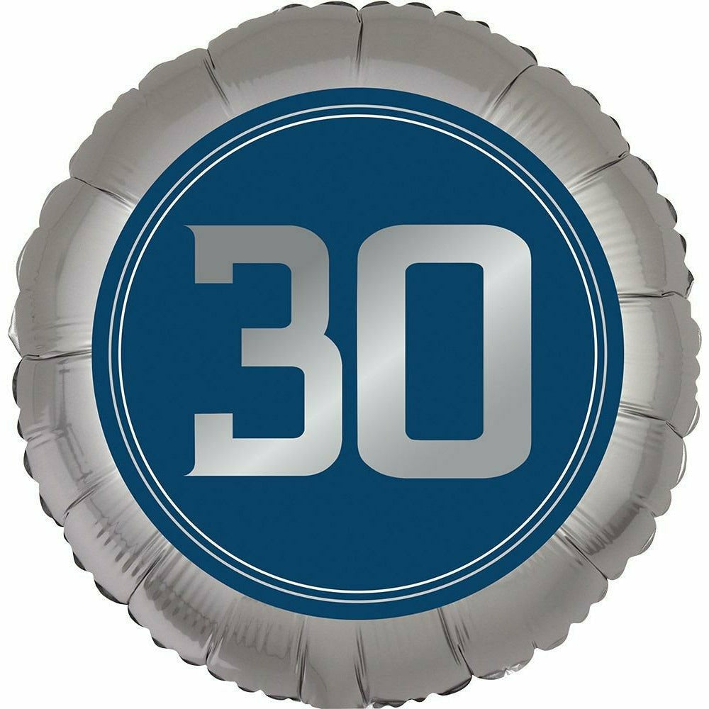 Mayflower Distributing BALLOONS F004 18" Happy Birthday 30th Man Foil