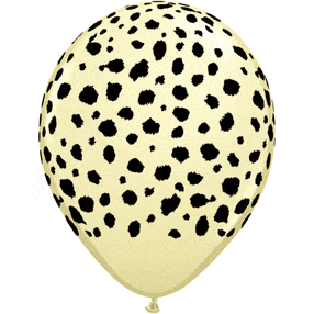 Mayflower Distributing BALLOONS Helium Filled Cheetah Spots Ivory Latex Balloon 1ct, 11"