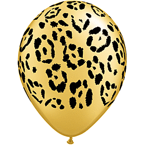 Mayflower Distributing BALLOONS Helium Filled Leopard Spots Gold Latex Balloon 1ct, 11&quot;