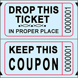 Mayflower Distributing CONCESSIONS Blue Double Roll Raffle Tickets 2000ct