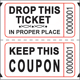 Mayflower Distributing CONCESSIONS White Double Roll Raffle Tickets 2000ct