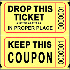 Mayflower Distributing CONCESSIONS Yellow Double Roll Raffle Tickets 2000ct