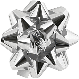 Mayflower Distributing DECORATIONS 13&quot; Bow - Silver Glitter