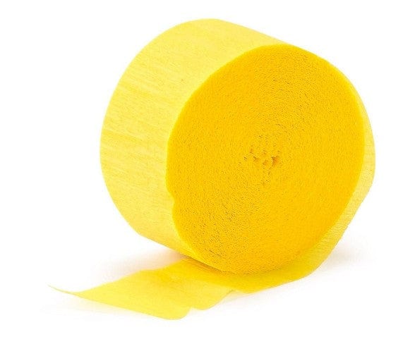 Mayflower Distributing DECORATIONS Buttercup Yellow Crepe Paper Party Streamer
