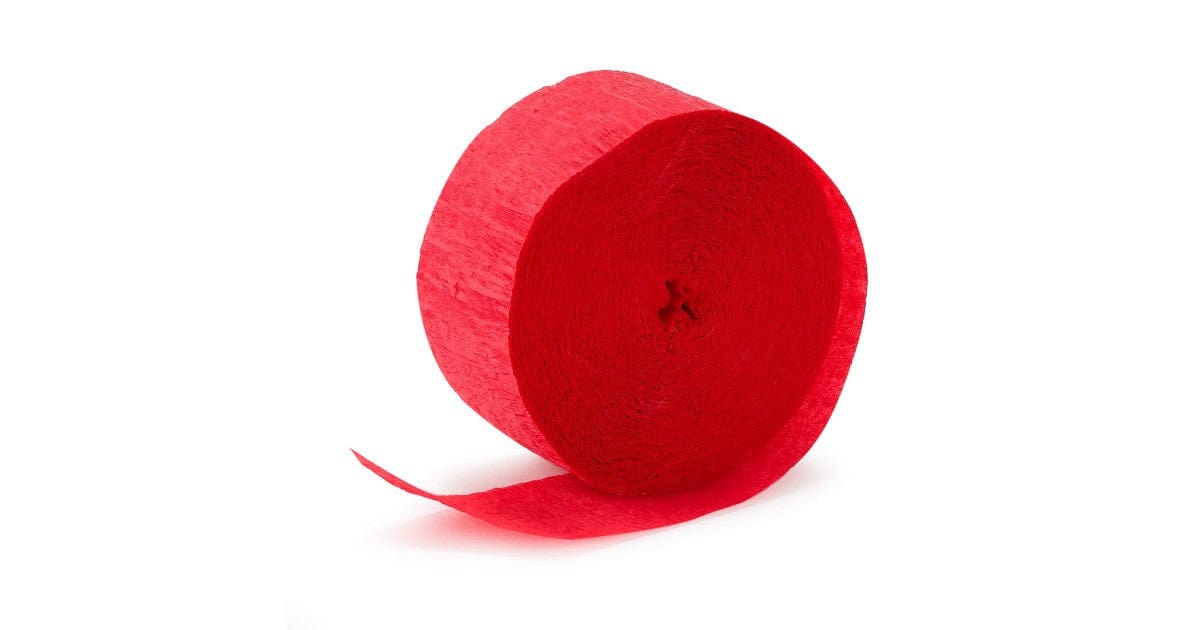 Mayflower Distributing DECORATIONS Holiday Red Crepe Paper Party Streamer