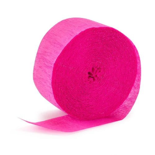 Mayflower Distributing DECORATIONS Hot Pink Crepe Paper Party Streamer