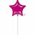 Mayflower Distributing Fuchsia Foil Star Balloon On A Stick