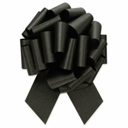 Mayflower Distributing GIFT WRAP Black Pull Bow 8in