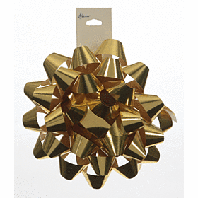 Mayflower Distributing GIFT WRAP Gold Metallic Bow - 6&quot;