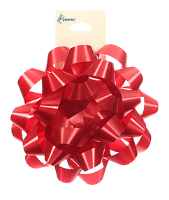 Mayflower Distributing GIFT WRAP Red Confetti Bow - 4&quot;