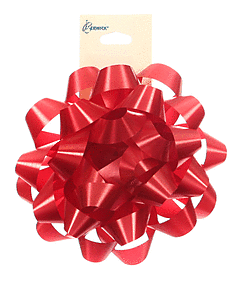 Mayflower Distributing GIFT WRAP Red Confetti Bow - 4"