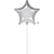 Mayflower Distributing Silver 9" Star Balloon On A Stick