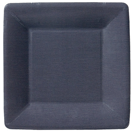 Classic Linen Square Dessert Plate - Black