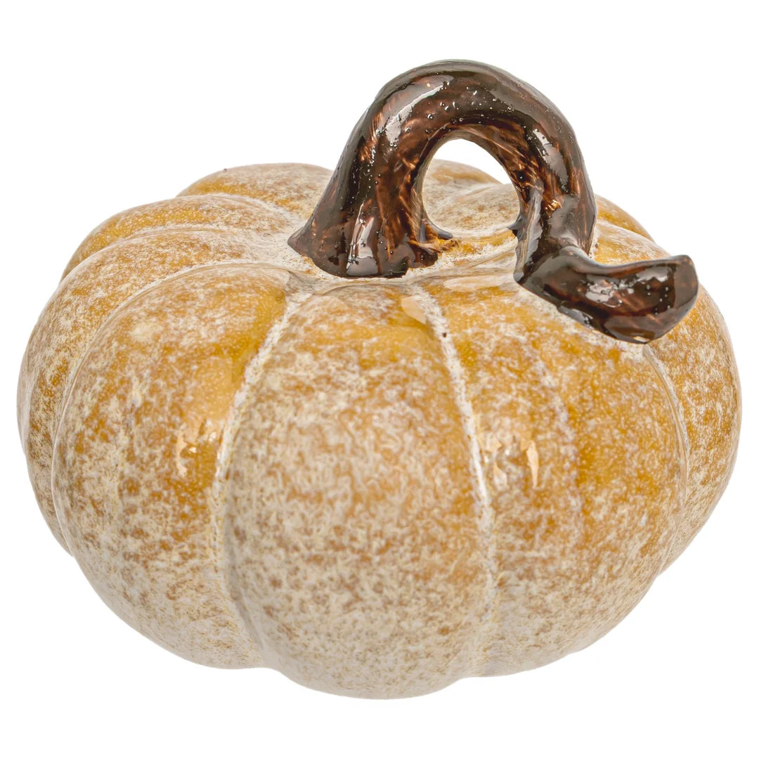 Yellow Reactive Glaze Pumpkin - Small