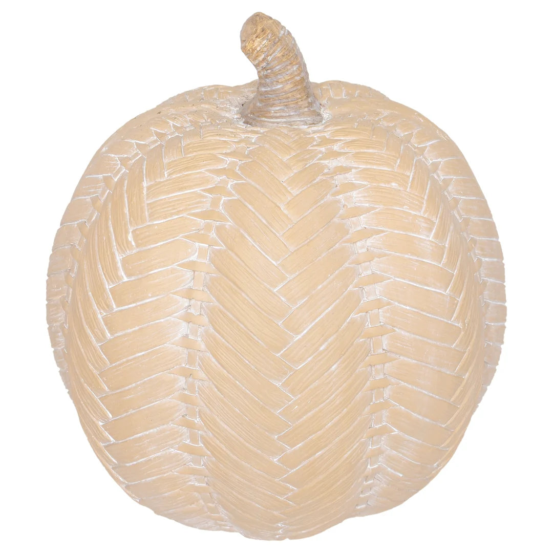 Cream Large Chevron Pumpkin